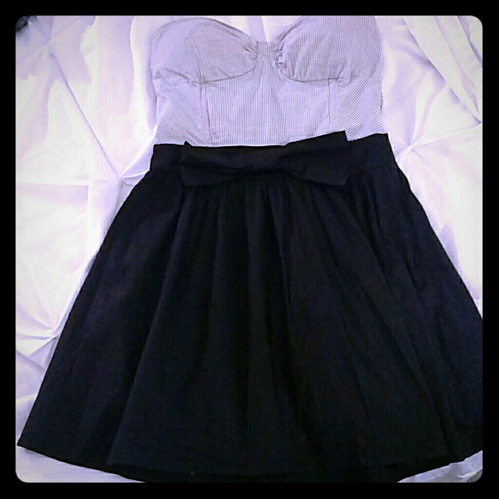 Monteau strapless fit & flare dress